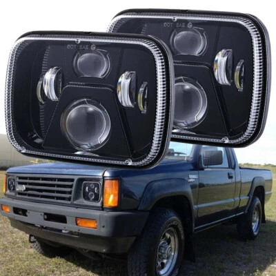 Par de faros LED PUNTO 7x6"" 5x7"" haz alto/bajo para Mitsubishi Mighty Max Nissan Foto 1 de 4