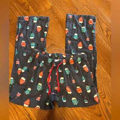 Pantalón de dormir suave estampado pingüinos talla pequeña azul marino antiguo Foto 1 de 4