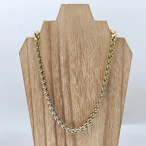 Etienne Aigner signierte geflochtene Gold Weizen Halskette, 16 Zoll - Bild 1 von 8