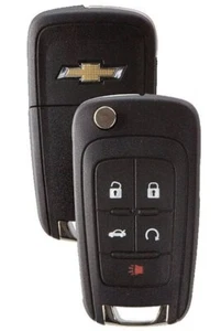 Chevrolet Flip Remote Key 2010-2017 5 Buttons Chevy LOGO Top Quality - Picture 1 of 3