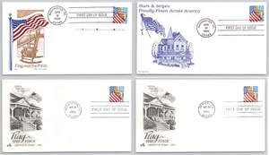 FDC (4) FLAGGE ÜBER VERANDA Washington DC & Denver. Artcraft CL HF 1995 - Bild 1 von 9