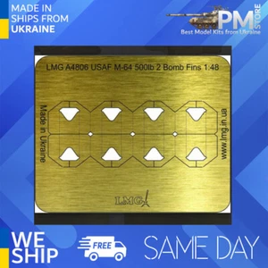 LMG BA-48011 1/48 USAF 500lb M-64 2 Bomb Fins thickness 0,2mm - Picture 1 of 5