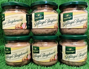 (18,64€/kg) 6x EWU Original Geflügel Jagdwurst (6x160g Glas) gratis Versand - Bild 1 von 1