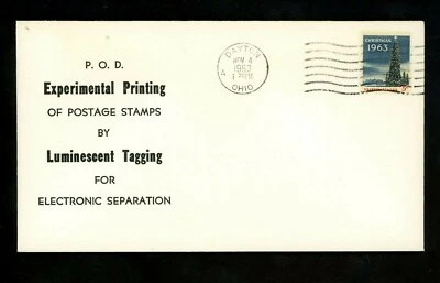 US FDC #1240a ABC / Bolger NIM 1963 Dayton OH Christmas Tree LUMINESCENT TAGGED - Image 1 of 2