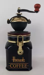 Original Vintage Harrods Knightsbridge Coffee Grinder Blue Ceramic Cannister - Picture 1 of 13