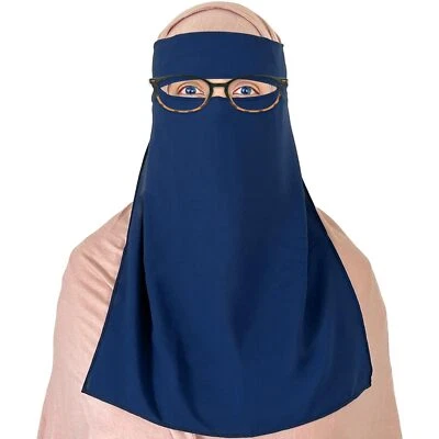 Cubierta facial Syeeds Boutique Niqab para mujer velo islámico de gasa burka multicolor Foto 1 de 4