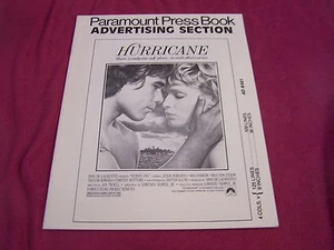 Paramount's 1979 adv./romance movie, " HURRICANE " Pressbook advertising Section - Picture 1 of 1