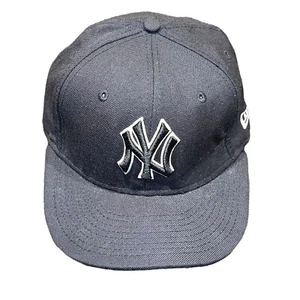 New Era NY YANKEES Authentic Collection 59FIFTY Black/White Fitted Size 7 Cap - Picture 1 of 14