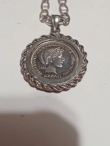 1994 Prinzessin Victoria selten Hawaii 0,999 Silber 1/10 Unzen R.H.M. Mit Einfassung & 20" Kette - Bild 1 von 7