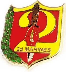 Marine Corps Lapel Pin 2nd Marine Regiment Camp Lejeune NC USMC - Picture 1 of 2