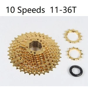 10 Speed MTB Bicycle Cassette Shimano HG Mountain Bike Sprocket 11-36T Gold - Picture 1 of 7