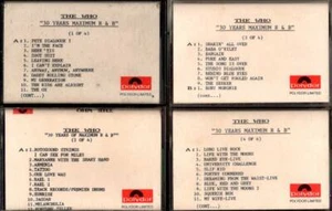 The Who RARE PROMO 4x ADVANCE CASSETTE TAPE 30 Years Maximum R&B (not CD)  - Picture 1 of 2