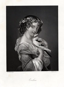Eveline. Originaler Stahlstich, gestochen von Eulenstein um 1850 - Picture 1 of 1