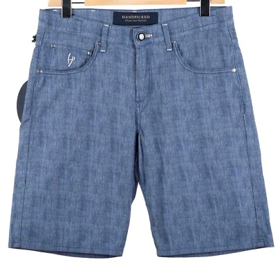 NWT HANDPICKED Poppi  Blue Short pants Cotton US:35 EU:51 Fit 36 Summer Light - Image 1 of 4