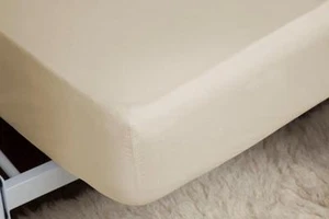 400 Thread Count Egyptian Cotton Fitted Sheet in Cream All Sizes - Picture 1 of 1