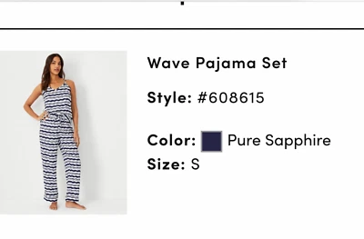 Conjunto de pijama para mujer de Ann Taylor - talla pequeña (azul zafiro) nuevo con etiquetas Foto 1 de 4