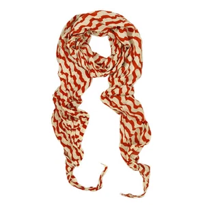 Premium Lightweight Long Crinkle Stripe Scarf - Different Colors Available - Picture 1 of 9