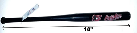BALTIMORE ORIOLES MLB LICENSED 18" SOUVENIR BLACK BASEBALL BAT FREE SHIP Cover