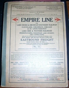 1913 Empire Line Eastbound Freight LS&MSRwy CCC&ST. Louis Rwy. LE&W RWY. PRR - Picture 1 of 5