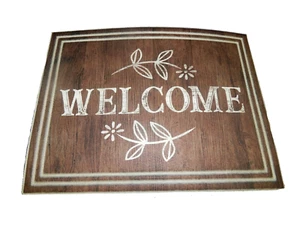 18" x 24 " Welcome Mat Entrance Outdoor Entry Decorative Rubber Mat - Picture 1 of 1