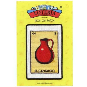 El Cantarito 44 Patch Cup Mexican Loteria Card Sublimated Embroidery Iron On - Picture 1 of 4