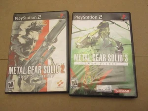 PS2 VIDEO GAMES (2) Metal Gear Solid 2 Sons of Liberty & MGS 3 Subsistence - Picture 1 of 5