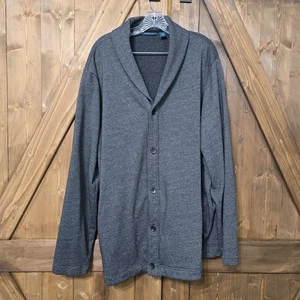 Perry Ellis 2XLT Gray Shawl Collar Button Front Cardigan Sweater - Picture 1 of 5
