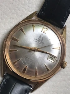 swiss UNICORN Amphibian Automatik Herren Uhr Lederband  läuft Datum frühe Rolex - Bild 1 von 12