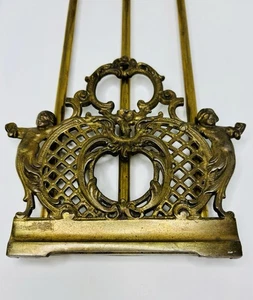 Antique or vintage ornate cherub book rack book stand - bookends - expandable - Picture 1 of 7