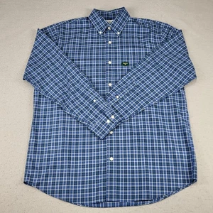 L.L.Bean Shirt Mens Medium Blue Green Plaid Button Down Traditional Fit TrueCool - Picture 1 of 11