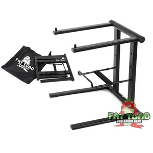 Supporto pieghevole per laptop DJ - Supporto montaggio morsetto rack morsetto per computer da tavolo PC ingranaggio PA - Foto 1 di 14