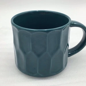 Starbucks Kaffeebecher Tasse 2014 türkis blau grün geometrisch gewellte Textur 14 oz - Bild 1 von 4