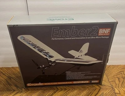 Etomic Micro Flyer Park Zone Ember 2 BNF RC Airplane TRAINER PKZ3480 DSM2 R/C - Image 1 of 4
