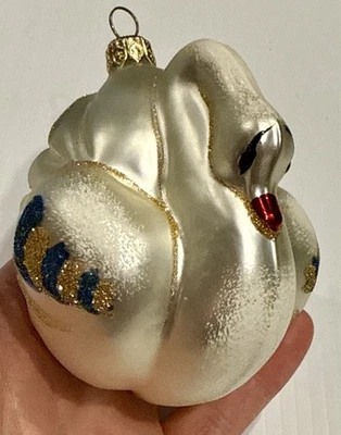 Vintage Kurt Adler Polonaise Swan komozja glass Ornament - Image 1 of 4