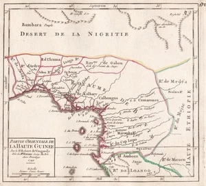 Mapa De Guinea Ecuatorial Nigeria Camerún Benín Robert De Vaugondy 1749 - Imagen 1 de 1