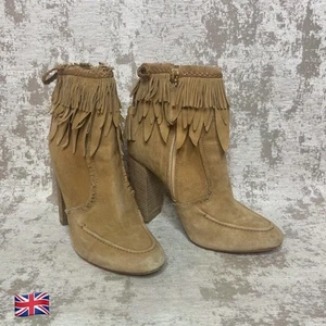 Aquazzura Suede Tiger Lily Heeled Booties in Cappuccino - Picture 1 of 8