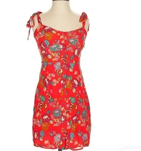 The Andamane Red Floral Mini dress Size Small - Picture 1 of 5