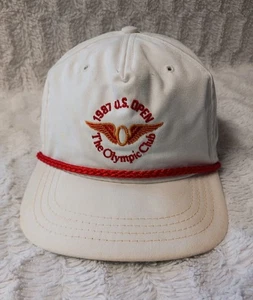 Vintage 1987 US Open Olympic Club Rope Hat Town Talk Golf StrapBack Green Bill - Picture 1 of 9