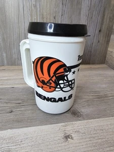 Vintage SELTEN Cincinnati Bengals 22 Unzen Kunststoff Reisebecher mit Deckel WER DEY!!! - Bild 1 von 6