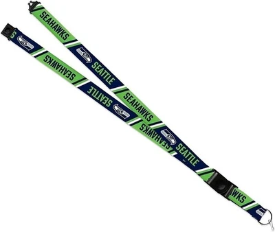 Seattle Seahawks Lanyard Keychain Double Sided Breakaway Safety Design Adult... - Image 1 of 4