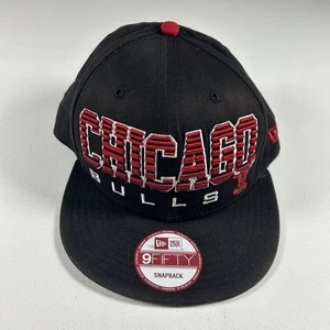Sombrero New Era 9FIFTY Chicago Bulls Snapback Bloque Script Madera Dura Clásico Años 80 Retr - Imagen 1 de 7