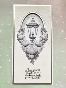 HANDMADE 3D CARD TOPPER ..., PERFECT PEONIES....LOST IN THE DARKNESS...SILVER - Picture 1 of 3