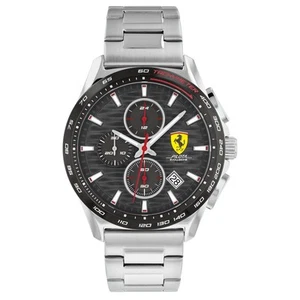 Scuderia Ferrari Pilota Evo Stainless Steel Grey Dial Chronograph Men's Watch... - Picture 1 of 5