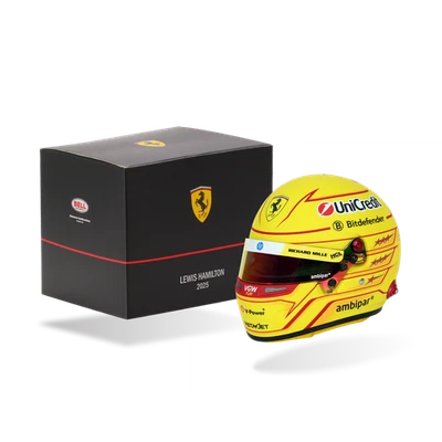 Authentic Bell 1:2 Scale F1 Mini Helmet Lewis Hamilton / Ferrari 2025 F1 Season - Image 1 of 4