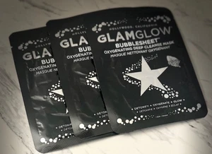  Glamglow Bubble Sheet Oxygenating Deep Cleanse Mask Bundle 3x - Picture 1 of 2