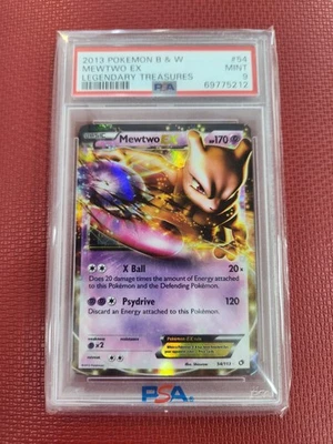 Mewtwo EX 54/113 B&W Legendary Treasures Ultra Rare Holo Pokemon - PSA 9 MINT! - Image 1 of 2