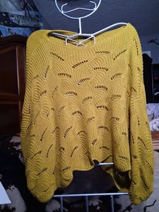 Moon & Madison Women's Long Sleeve Sweater Knit Mustard Size - Picture 1 of 6