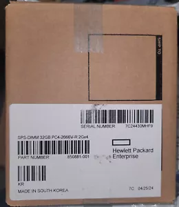 HPE 32GB DDR4 SPS-DIMM PC4-2666V-R 2Gx4 Memory Module (850881-001) - Picture 1 of 1
