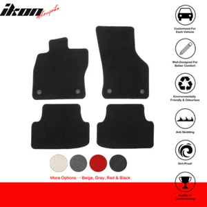 Fits 15-23 Volkswagen GTI Black Nylon Floor Mats Front Rear Carpets Liner Guard - Picture 1 of 7