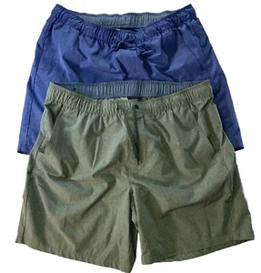 Eddie Bauer Tech Pull On Shorts Mens XXL Blue Green Water Repel Outdoor Hike UPF - Picture 1 of 15